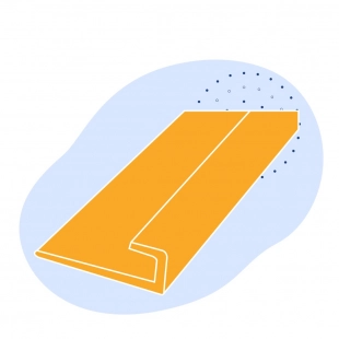 Алюминиевый профиль L-образный 45x6x6 мм АМц ГОСТ 13737-90