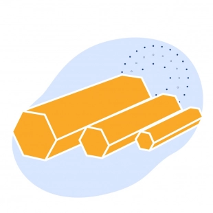 Оцинкованный шестигранник 88 мм Ст20 ГОСТ 2879-2006