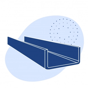 Швеллер стальной гнутый равнополочный 145х65х3 мм 09Г2С ГОСТ 8278-83