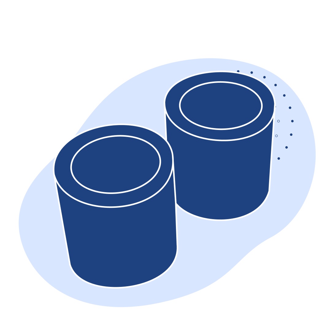 Капролоновая втулка 500х1030 мм голубая PA 6 HS